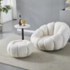 fauteuil pivotant nuage blanc bouclette