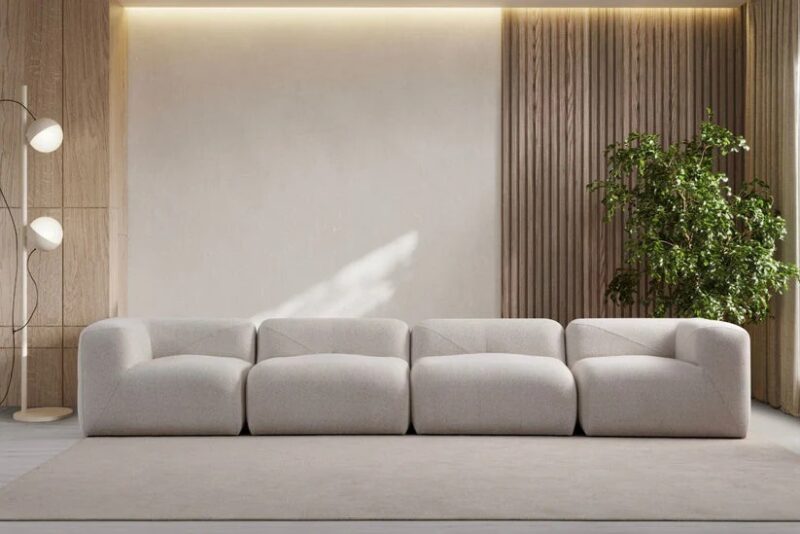 canape modulable design italien 4 places