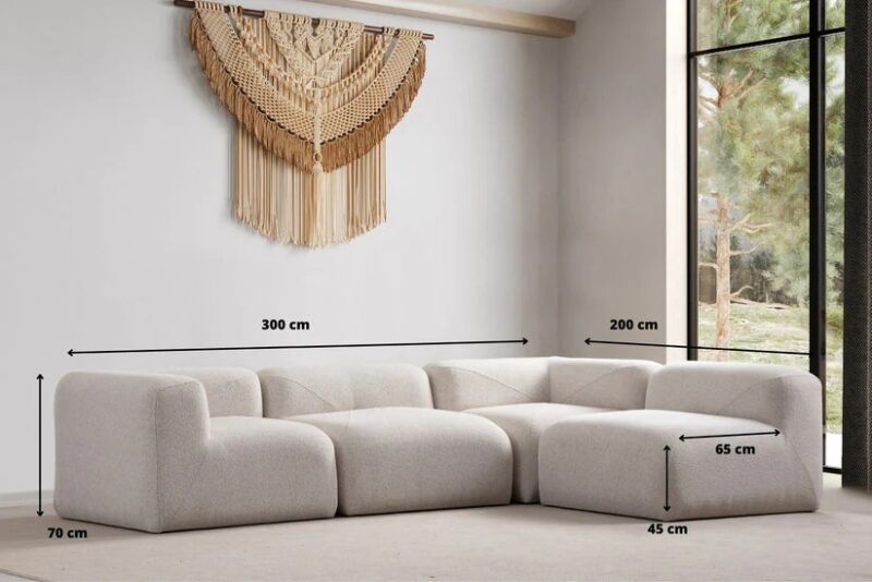 canape modulable design italien tissu resistant