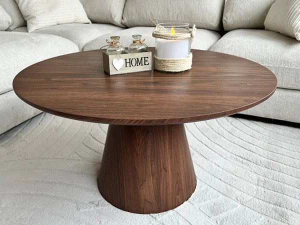 table basse bois noyer