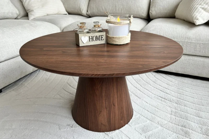 table basse bois noyer
