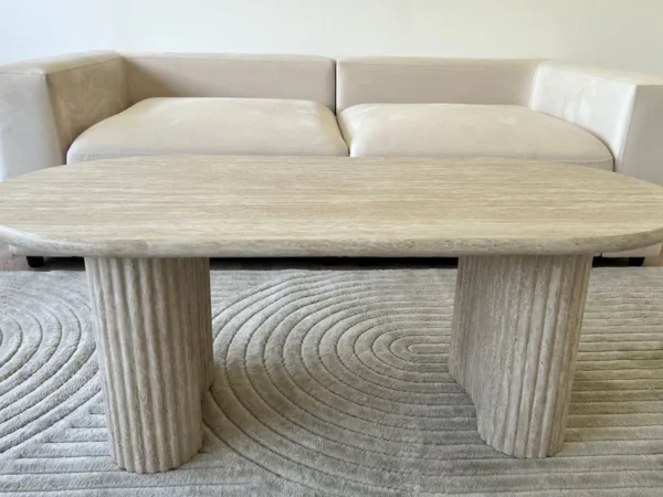 table basse travertin