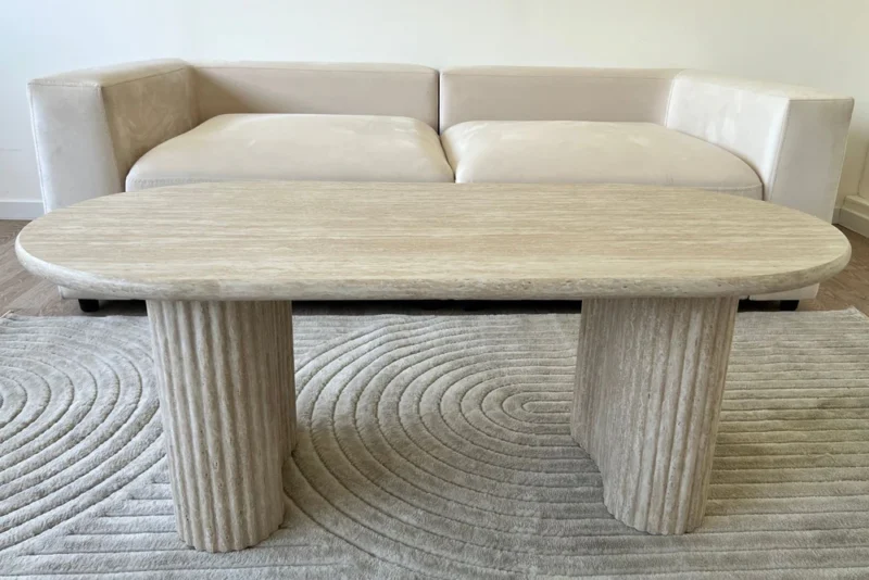 table basse travertin