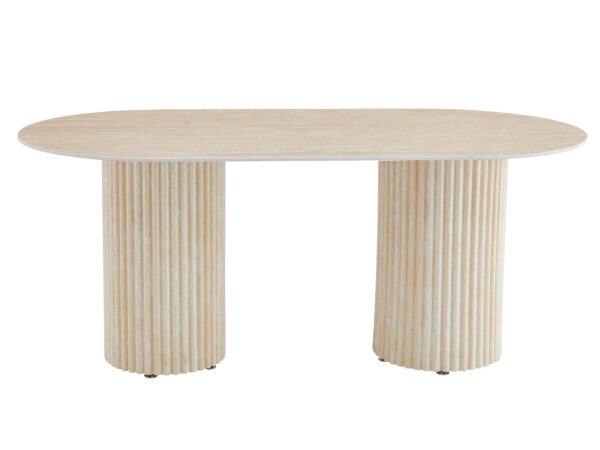 table repas effet travertin